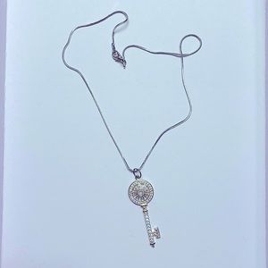 925 Sterling Silver Key Necklace